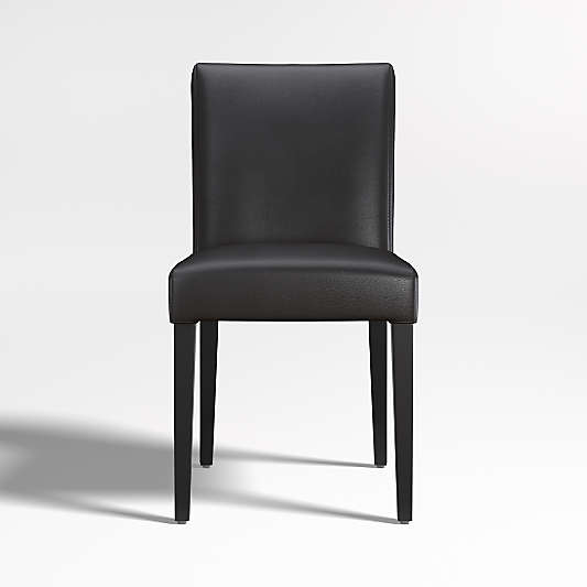 Lowe Onyx Leather Dining Chair with Ebony Wood Legs