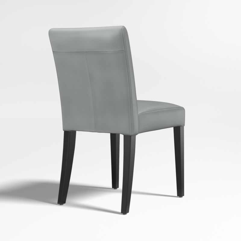 Lowe Pewter Grey Leather Dining Chair with Ebony Wood Legs - image 12 of 12