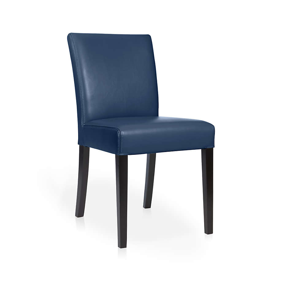 Crate&Barrel Lowe Navy Leather Dining Chair Yorkdale Mall