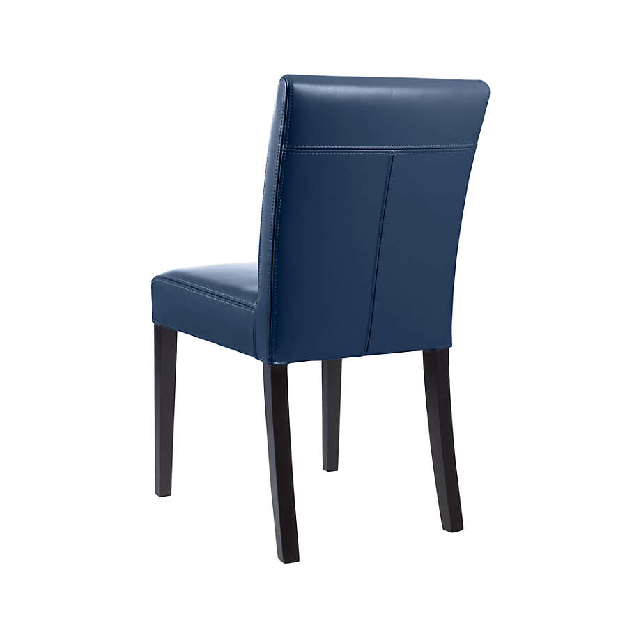 Crate&Barrel Lowe Navy Leather Dining Chair Yorkdale Mall