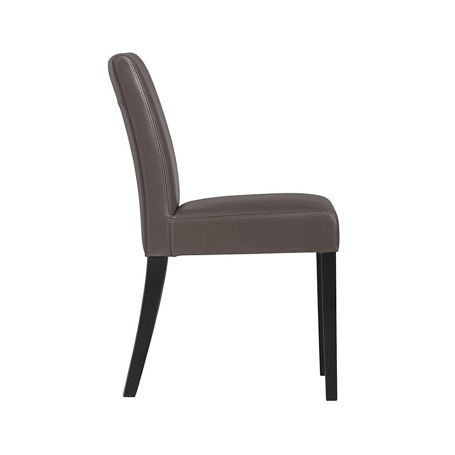 Crate&Barrel Lowe Smoke Leather Dining Chair Yorkdale Mall