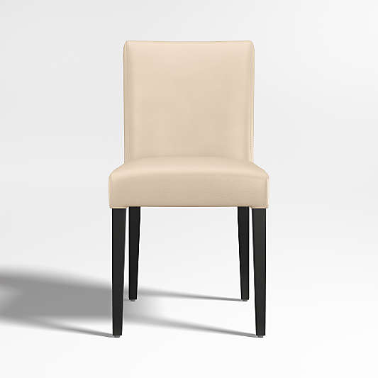 Lowe Tan Leather Dining Chair with Ebony Wood Legs