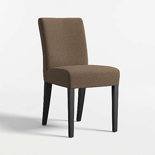 Lowe Truffle Upholstered Dining Chair with Ebony Wood Legs