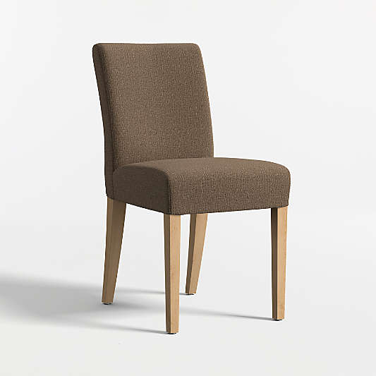 Lowe Truffle Upholstered Dining Chair with Natural Wood Legs