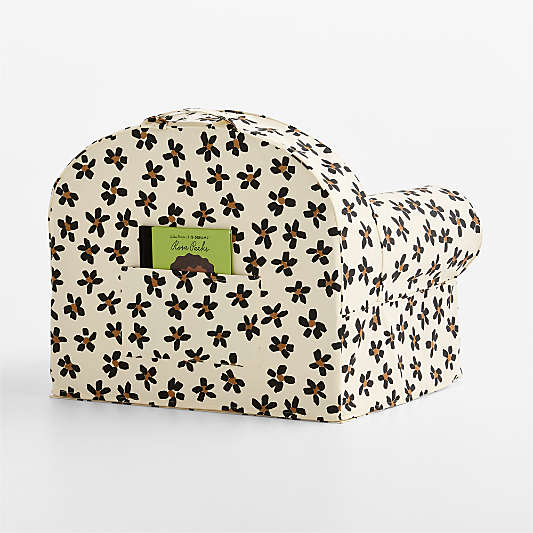 Large Cheetah Floral Organic Cotton Kids Lounge Nod Chair
