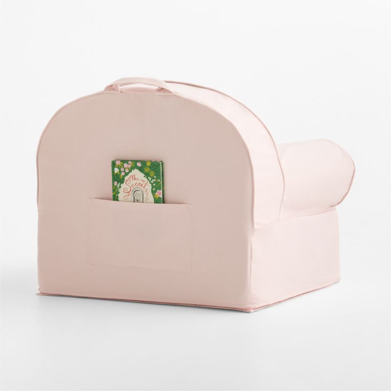 Large Soft Pink  Organic Cotton Kids Lounge Nod Chair - image 2 of 5