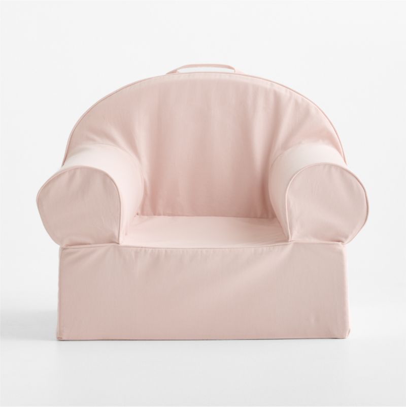 Large Soft Pink  Organic Cotton Kids Lounge Nod Chair - image 1 of 5