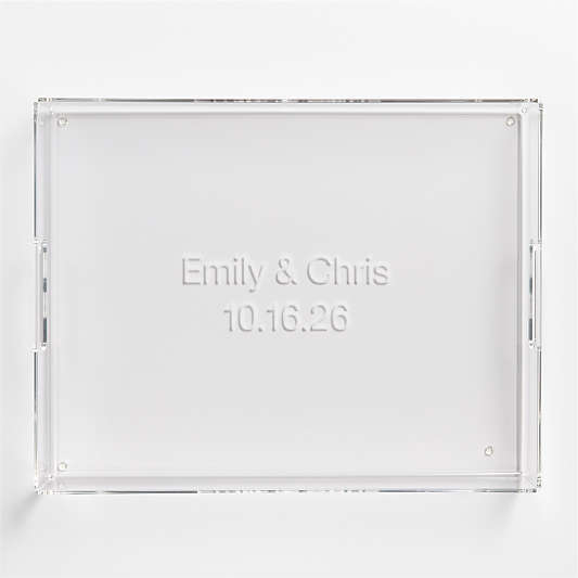 Large Acrylic Decorative Tray 18"x14" Rectangle