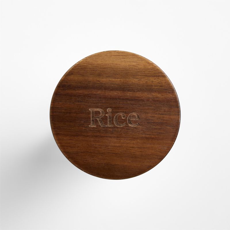 Crate & Barrel Large Round Glass Canister with FSC-Certified Dark Acacia Wood Lids - image 3 of 10