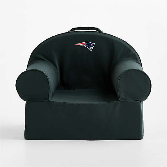 NFL New England Patriots Large Spruce Green Organic Cotton Kids Lounge Nod Chair
