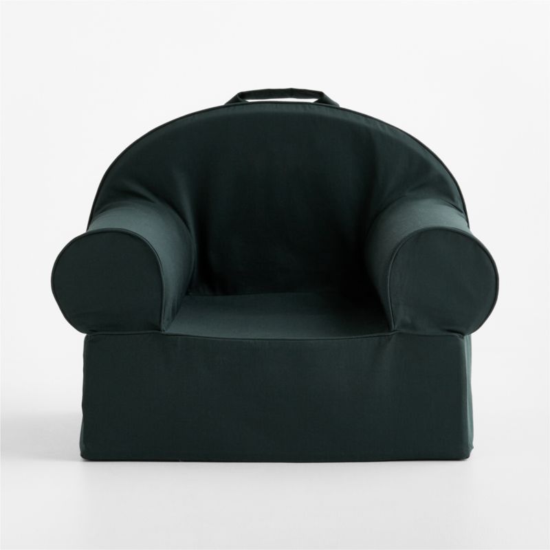 Large Spruce Green Organic Cotton Kids Lounge Nod Chair Cover - image 1 of 5