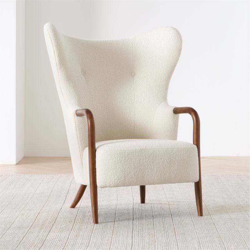 Laso Ivory Boucle Accent Chair - image 6 of 13