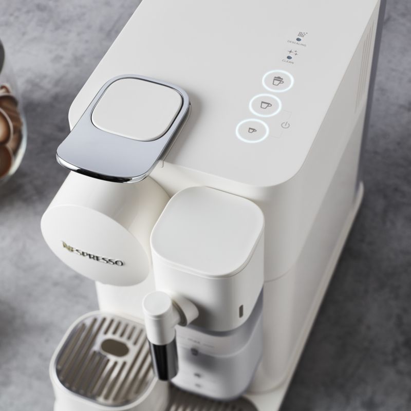 Nespresso Lattissima One Silky White Espresso Machine by De Longhi Reviews Crate Barrel