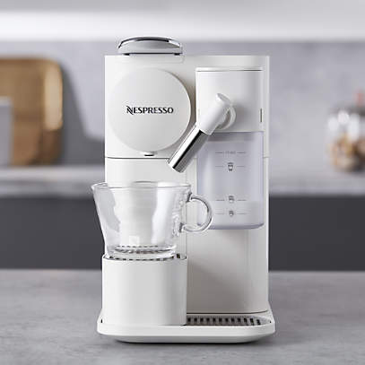 Nespresso Lattissima One Silky White Espresso Machine by De'Longhi Reviews | Crate & Barrel
