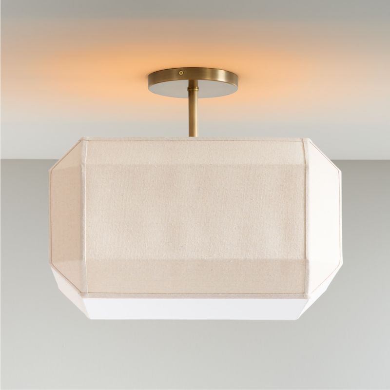 Luca Linen Box Kids Semi-Flush Mount Ceiling Light - image 0 of 4