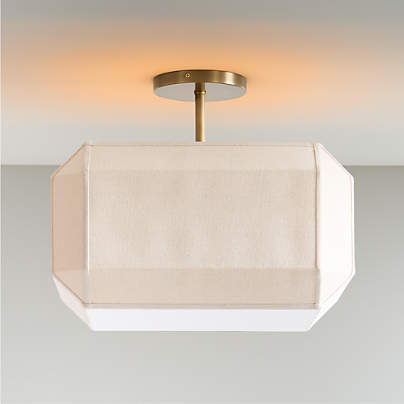 Luca Linen Box 18" Kids Semi-Flush Mount Ceiling Light