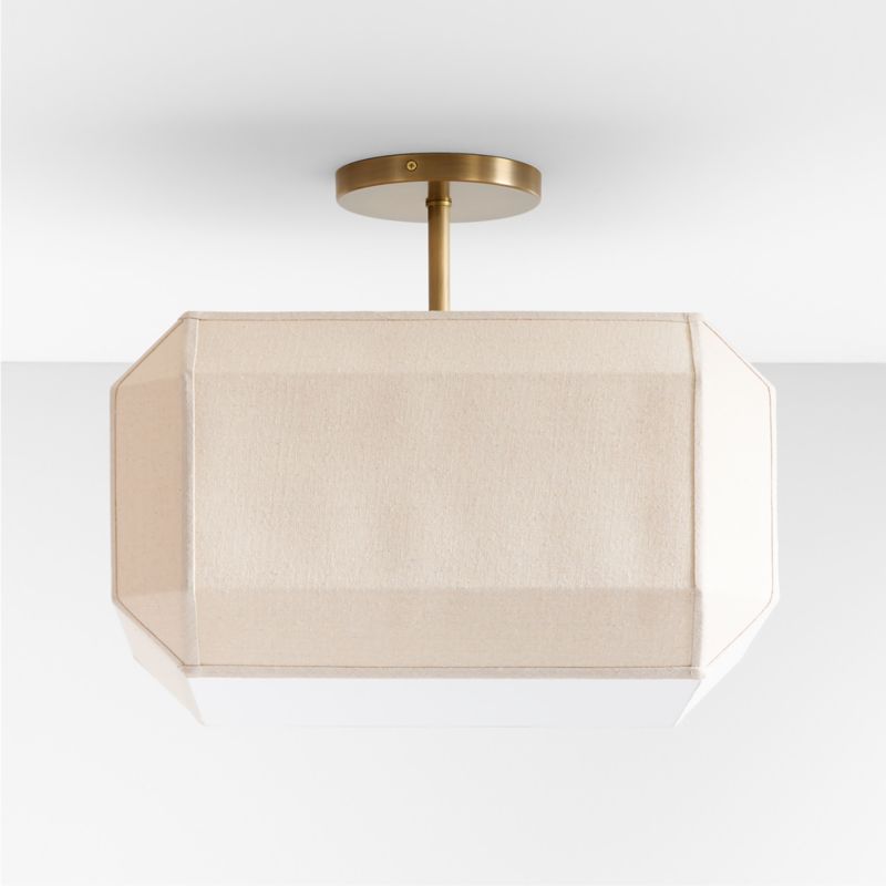 Luca Linen Box Kids Semi-Flush Mount Ceiling Light - image 1 of 4