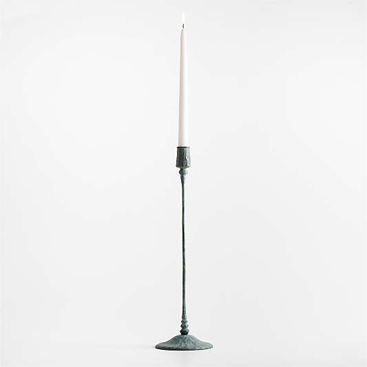 Luce Large Verdigris Taper Candle Holder 19"