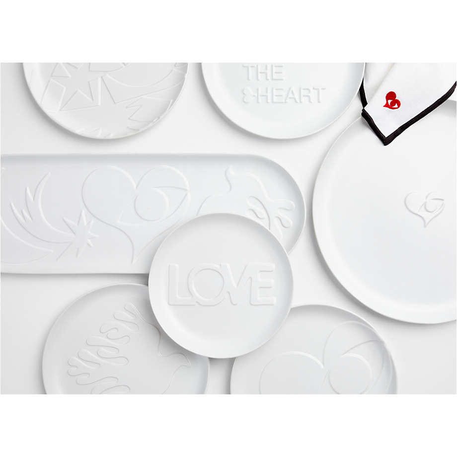 Seeing with the Heart 10" White Ceramic Dinner Plate by Lucia Eames™
