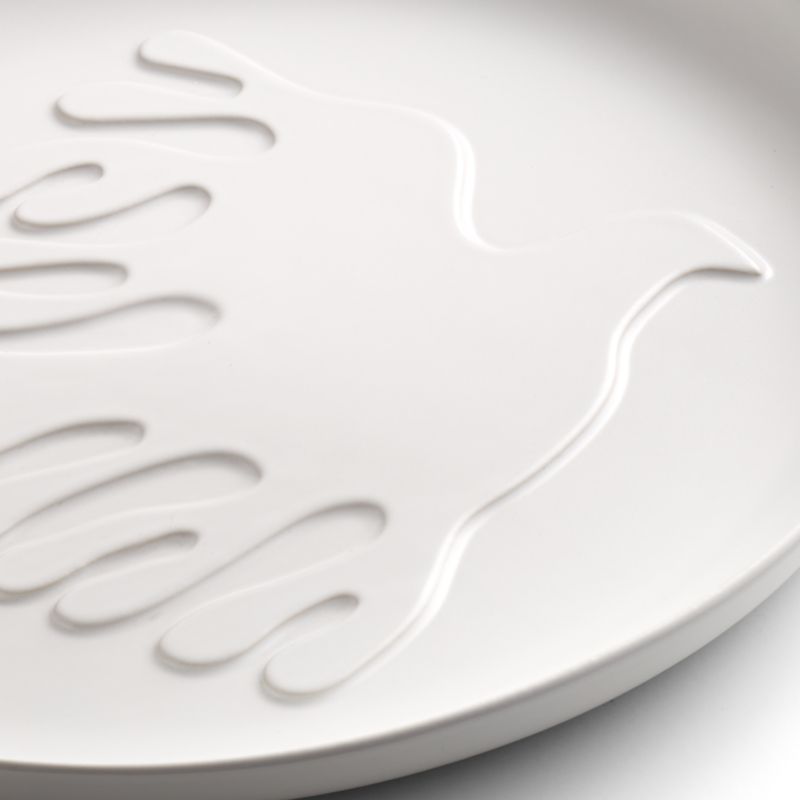 Soaring Dove 10" White Ceramic Dinner Plate by Lucia Eames™