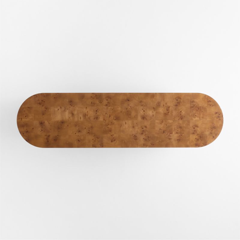 Lucie Burl and Chrome 68" Storage Console Table by Laura Harrier & Tiffany Howell - image 10 of 12