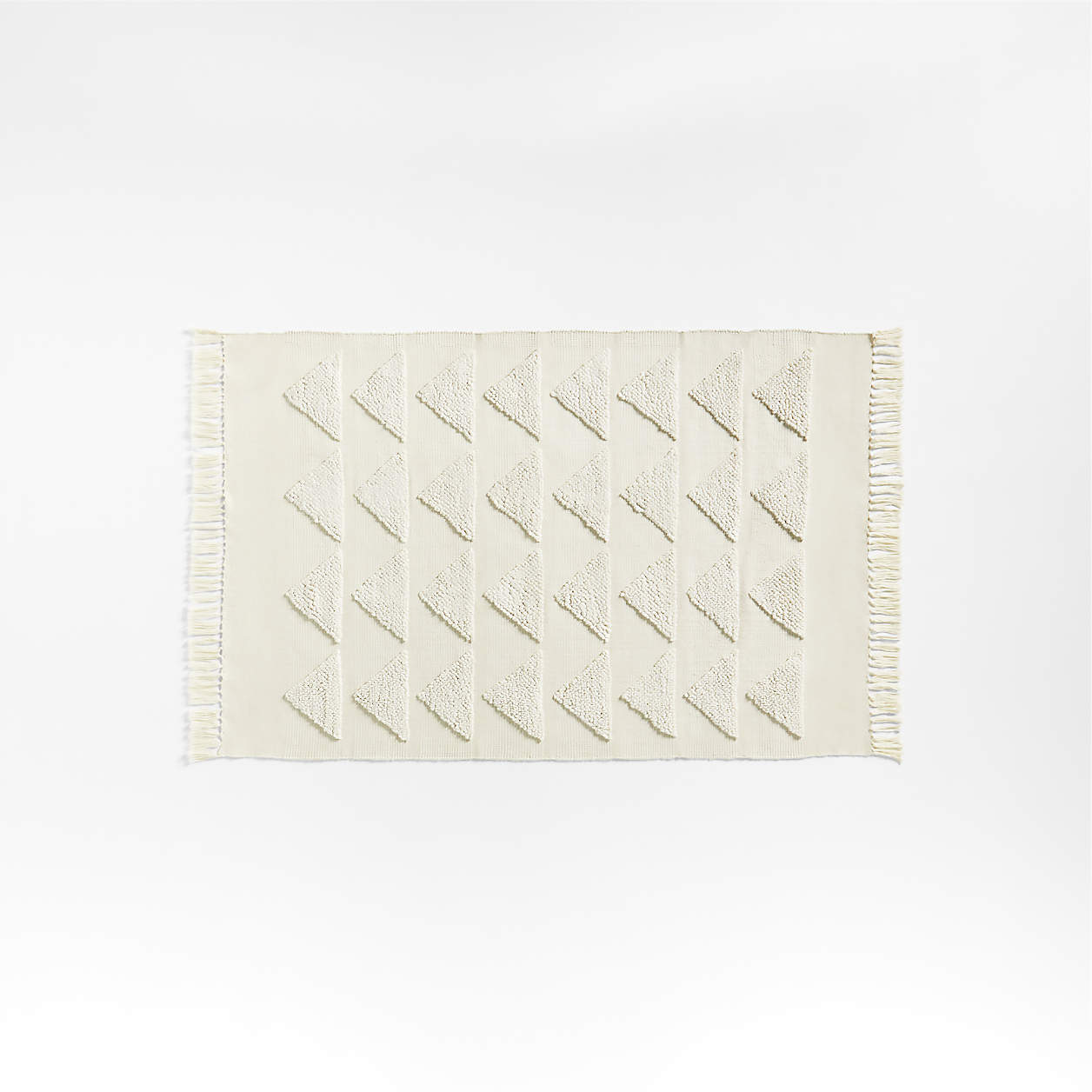 Textured Kids Rug Ludic Kids Handwoven Ivory Textured Kids Performance Rug with Fringe ...