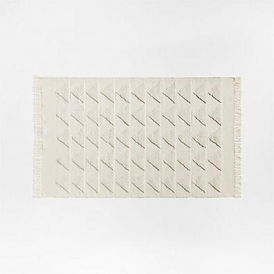 View Ludic Handwoven Ivory Textured Kids Performance Rug 5x8 details