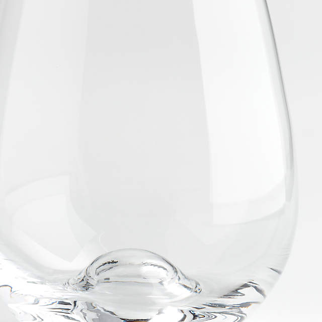 White Rattan Stemless Wine Glass