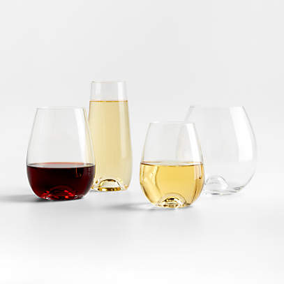 Aspen Stemless Wine Glasses | Crate & Barrel