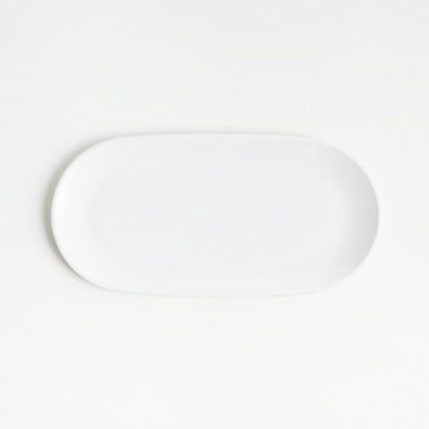 View Lunea White 19"x9.5" Outdoor Melamine Long Serving Platter details
