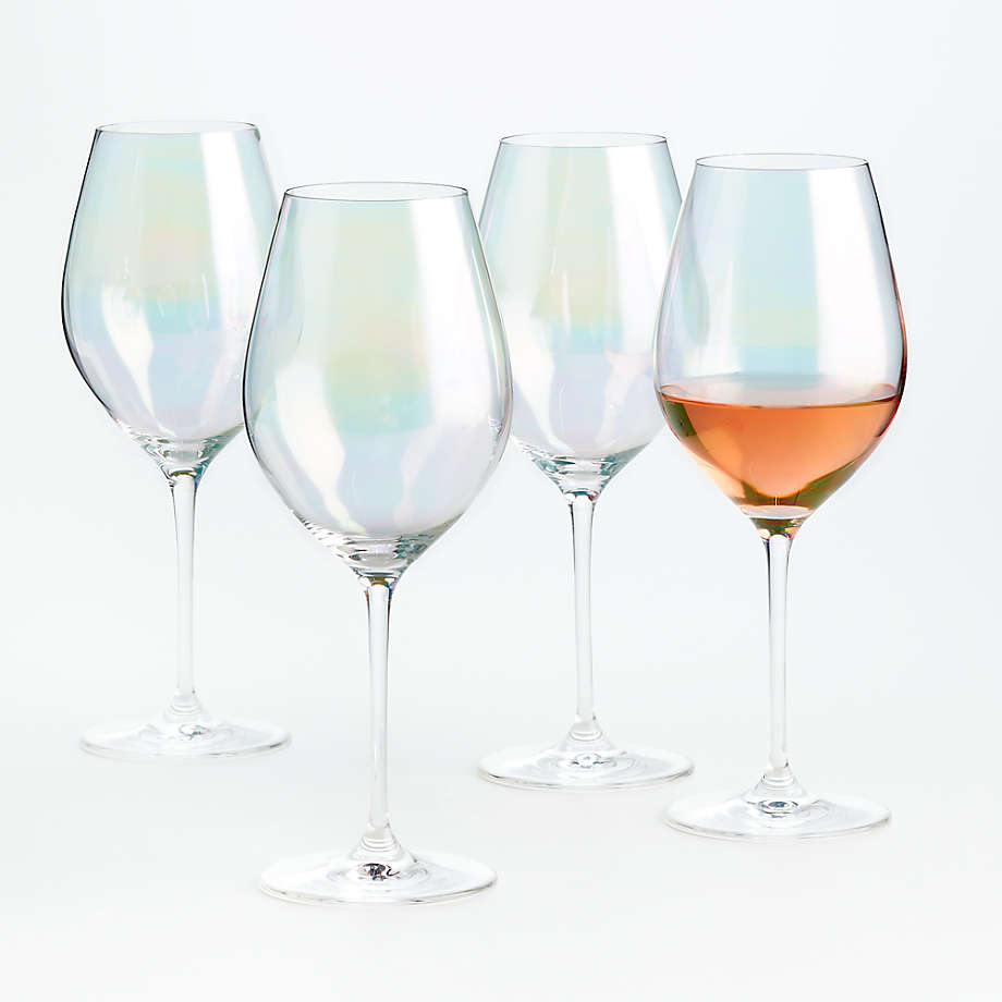 Lunette Iridescent Wine Glasses, Set of 4 + Reviews | Crate & Barrel