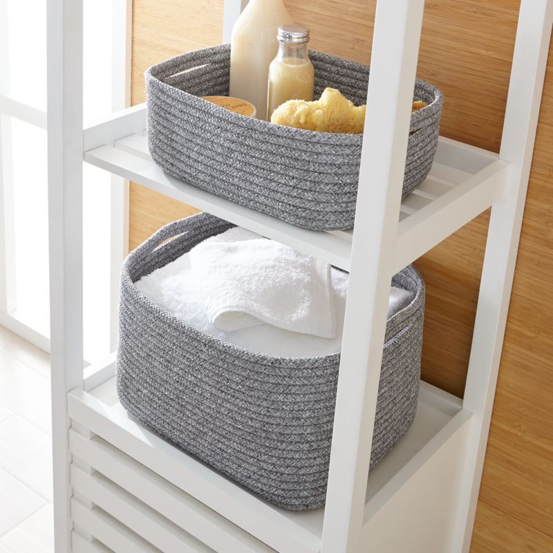 Lupe Grey Large Braided Basket - image 1 of 5