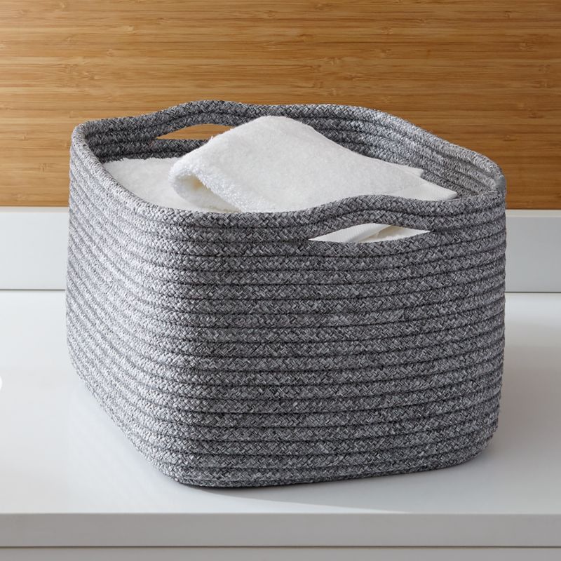 Lupe Grey Large Braided Basket - image 0 of 5