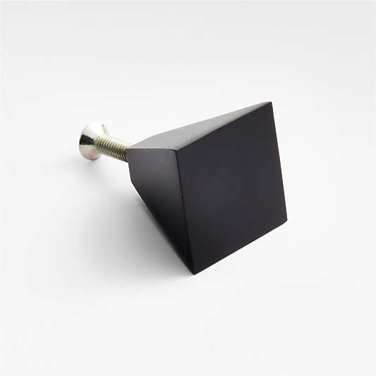 Lura Square Black Knob