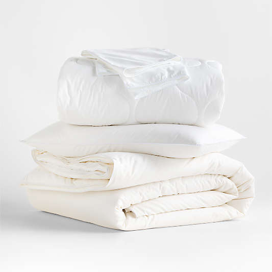 Luxe Organic Cotton King Lightweight Bedding Bundle Set