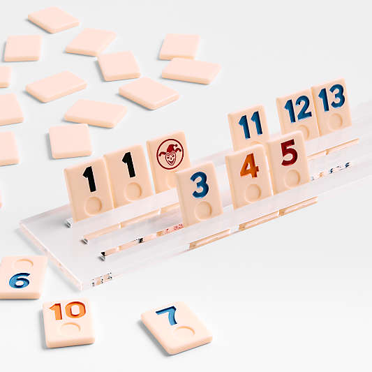 Luxe Dominoes El Rumi Walnut Rummy Tile Game
