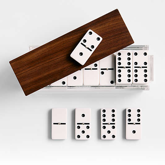 Luxe Dominoes El Tigre Walnut Domino Set Game