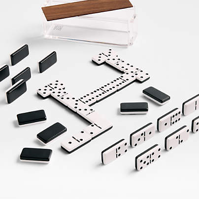 Luxe Dominoes El Tigre Walnut Domino Set Game