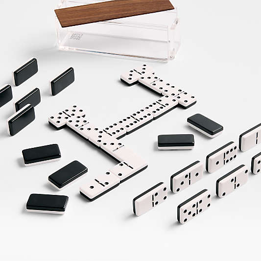 Luxe Dominoes El Tigre Walnut Domino Set Game