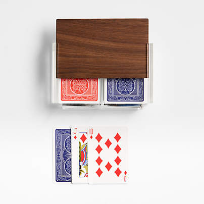 Luxe Dominoes La Pinta Walnut Double Card Deck
