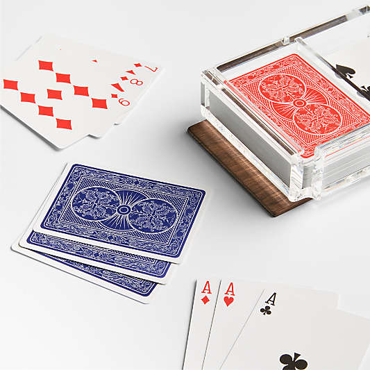 Luxe Dominoes La Pinta Walnut Double Card Deck