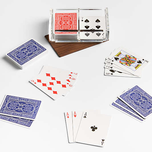 Luxe Dominoes La Pinta Walnut Double Card Deck
