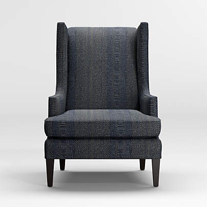 Luxe High Wing Back Chair Crate And, High Wing Back Armchair