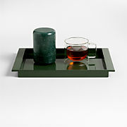 Volos Large Rectangle Burl Wood Decorative Tray