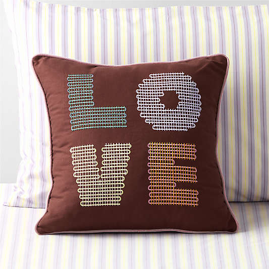 Love Embroidered Kids Throw Pillow by Venus Williams