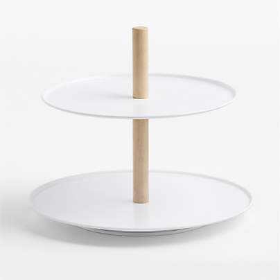 The Two-Tier Metal and Wood Server by Levain Bakery