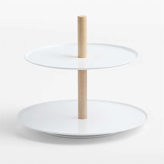 The Two-Tier Metal and Wood Server by Levain Bakery
