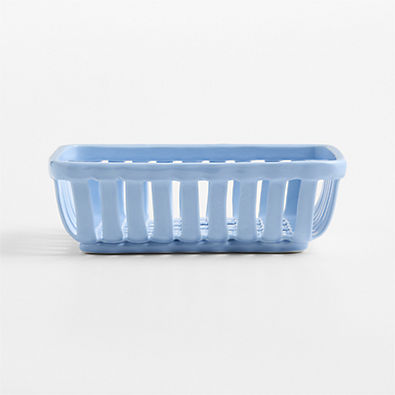 View The Blue Earthenware Bread Basket by Levain Bakery details