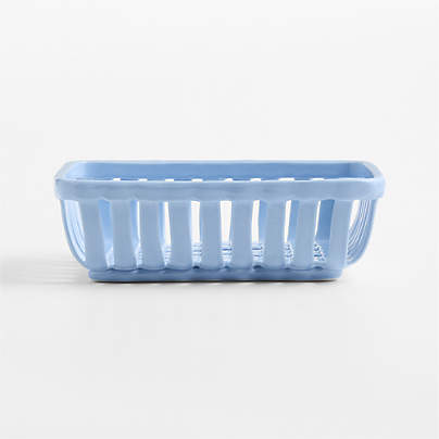 The Blue Earthenware Bread Basket by Levain Bakery