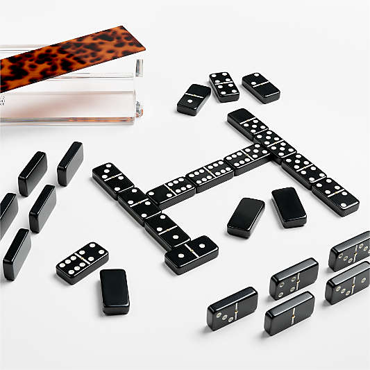 Luxe Dominoes El Tigre Tortoise Shell Double 6 Dominoes